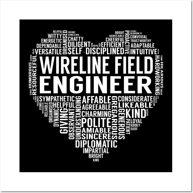 Wireline Field Engineer Heart Wall Art by LotusTee